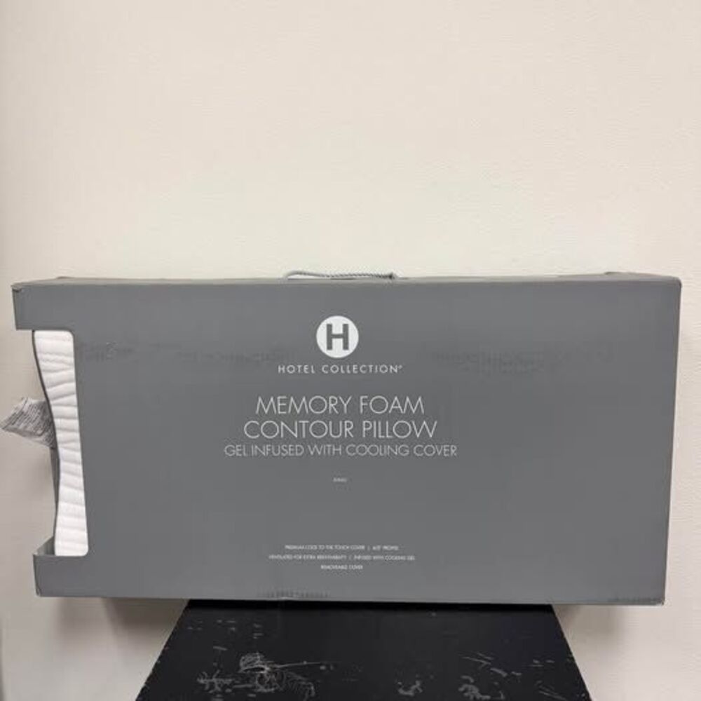 Hotel Collection Memory Foam Contour Pillow Gel Infused With Cooling Cover